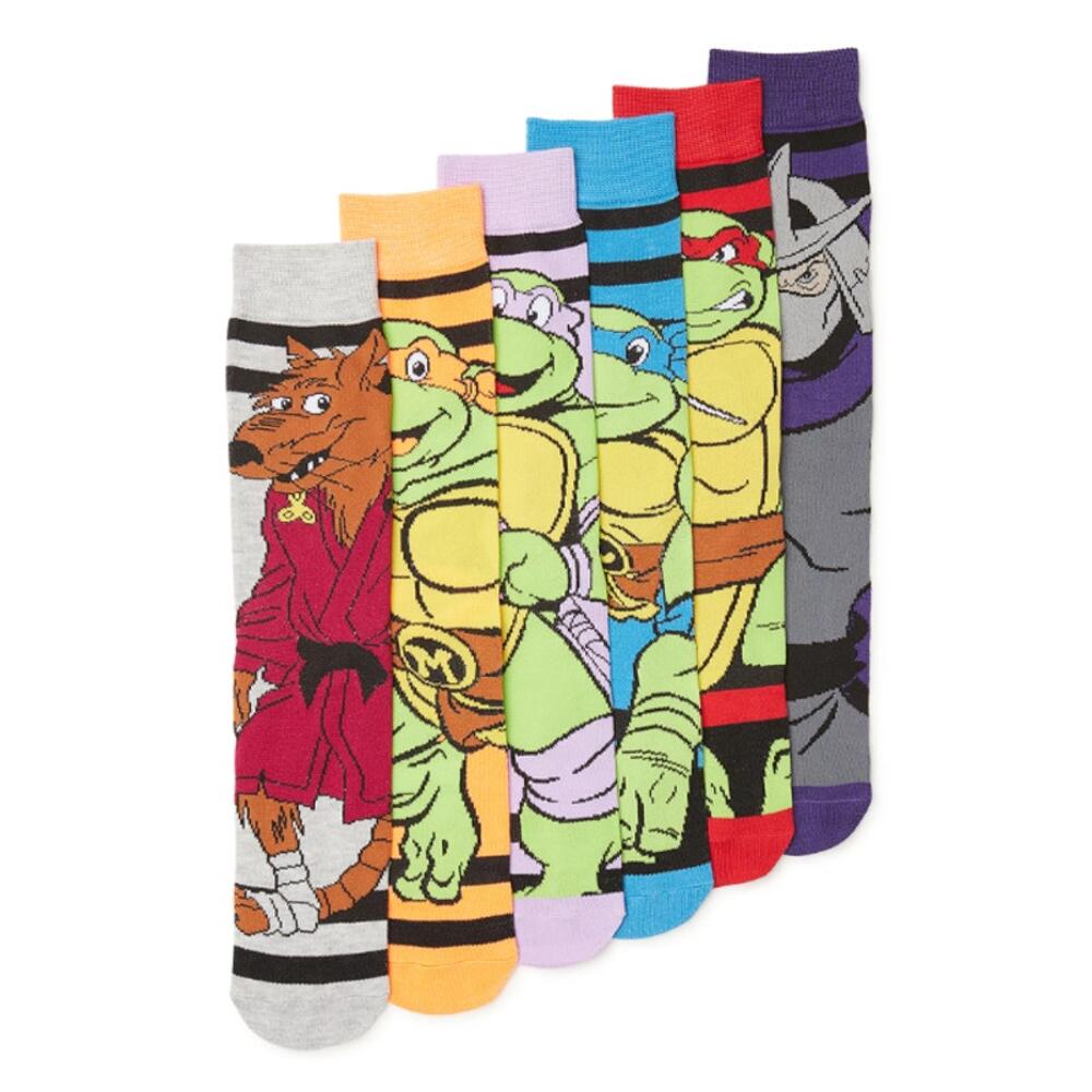 Teenage Mutant Ninja Turtles Casual Crew Socks-6 Pairs